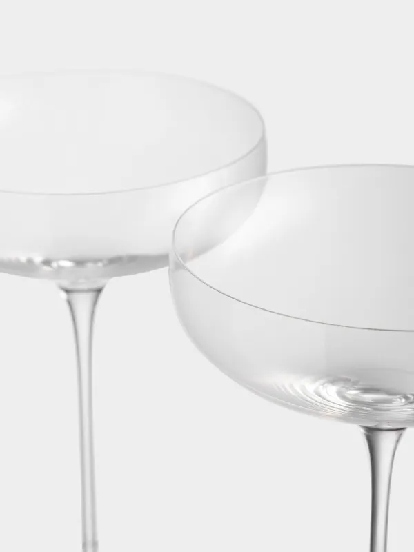 Champagne coupe glass, 250 ml, 2 pcs, crystal glass, Ferentino, image-2