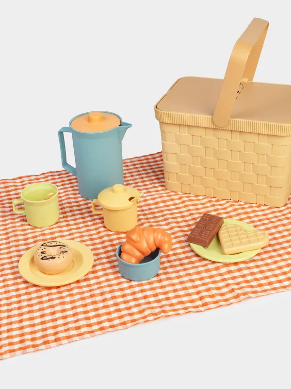 Game set, 14 items, Vegetable fiber / plastic, Picnic basket, Game, image-1