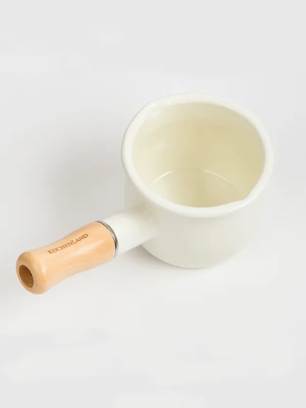 Turka, 550 ml, enameled metal/wood, milk, Nostalgia, image-3