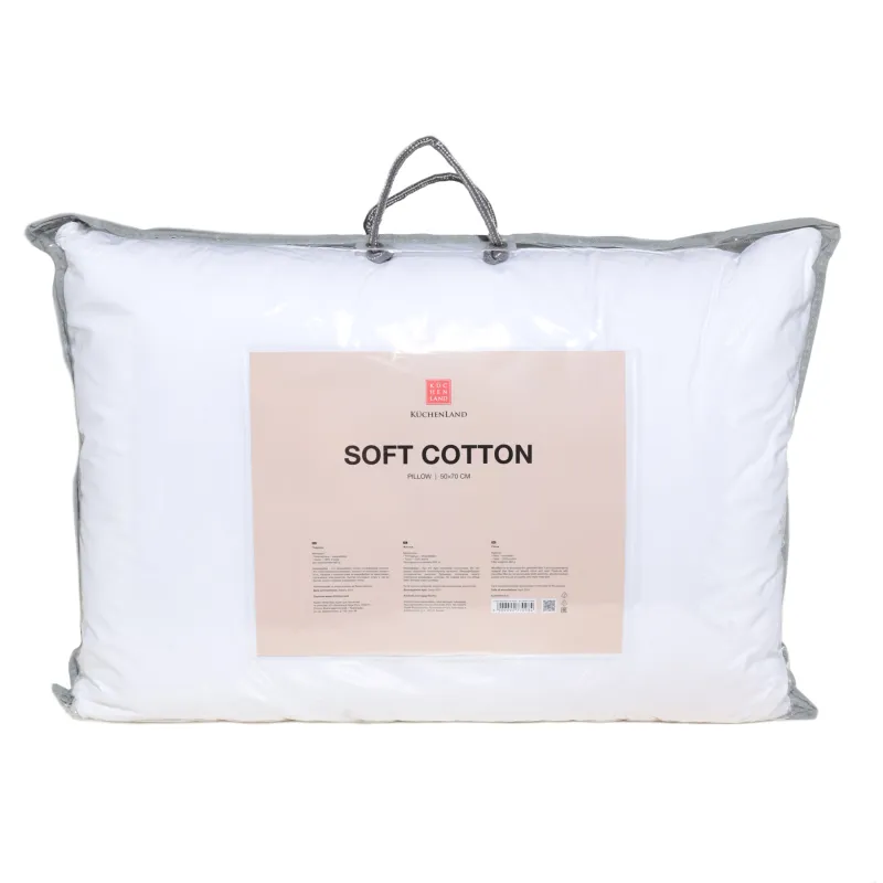 Pillow, 50x70 cm, cotton / microfiber, Soft cotton, image-4