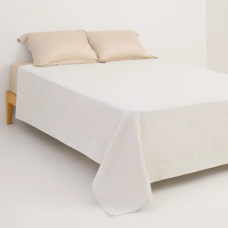 Bedspread, 220x240 cm, polyester / cotton, sand-beige, Arch, Arch