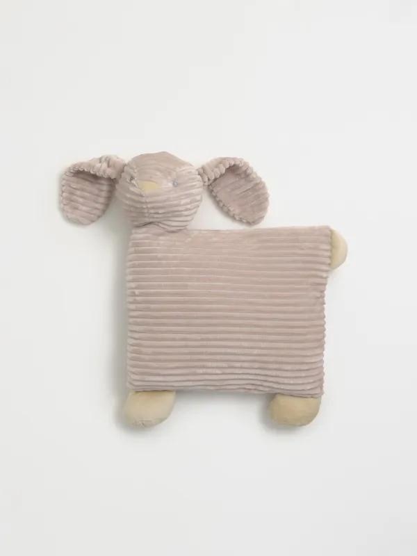 Blanket with pillow, 130x210 cm, fleece / plush, beige, Rabbit, Plush animals, image-1