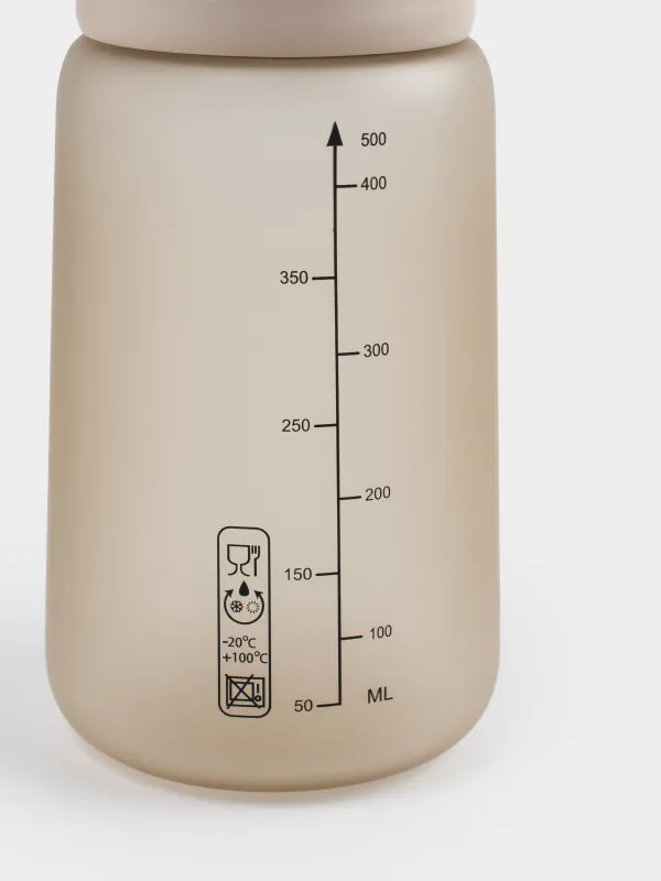 Water bottle, 500 ml, plastic, Beige, Aquatic, image-4