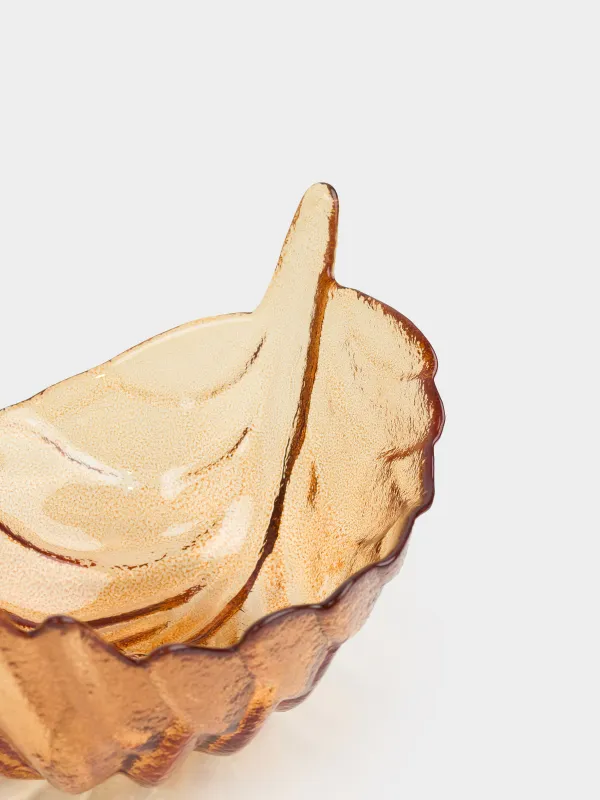 Salad bowl, 17x10 cm, ml, glass, color, Leaf, Curvy, image-6