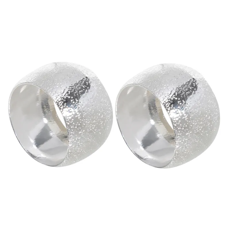 Napkin ring, 5 cm, 2 pcs, metal, silver, Ring, Fantastic R, image-0