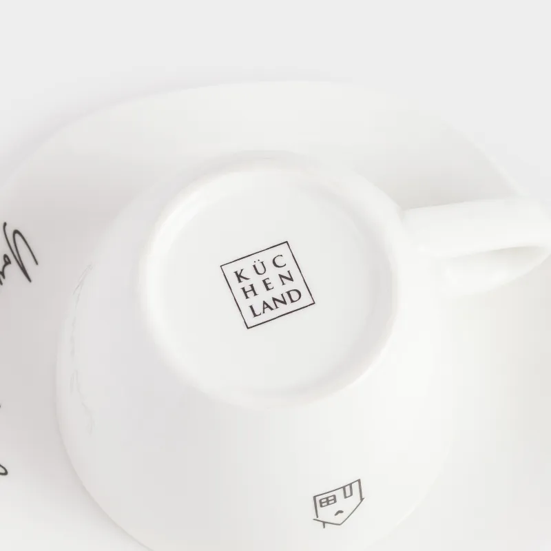 Tea pair, 1 person, 2 items, 200 ml, porcelain P, belaya, Dom, Amour, image-4