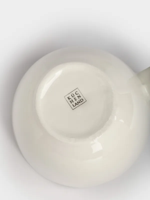 Mug, 400 ml, ceramic, milky, Horse inside, Crumple print, image-5