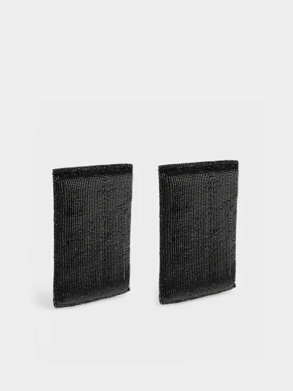 Dishwashing sponge, 13x9 cm, 2 pcs, polyester/steel/foam rubber, black, Black clean, image-0