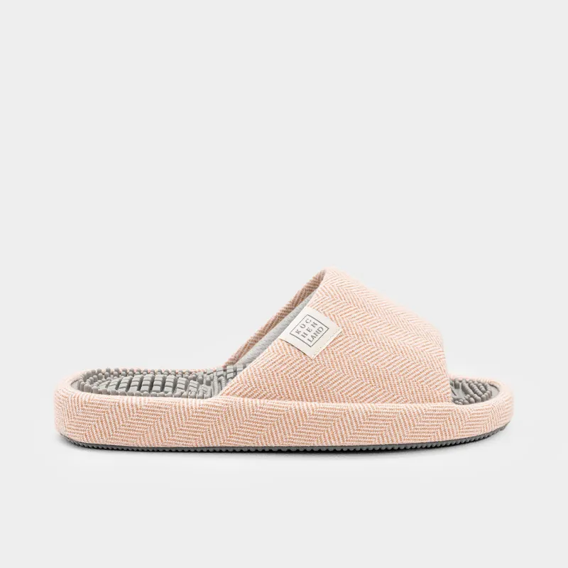 Women's slippers, home, p. 36-37, polyester / rubber, beige, Lint