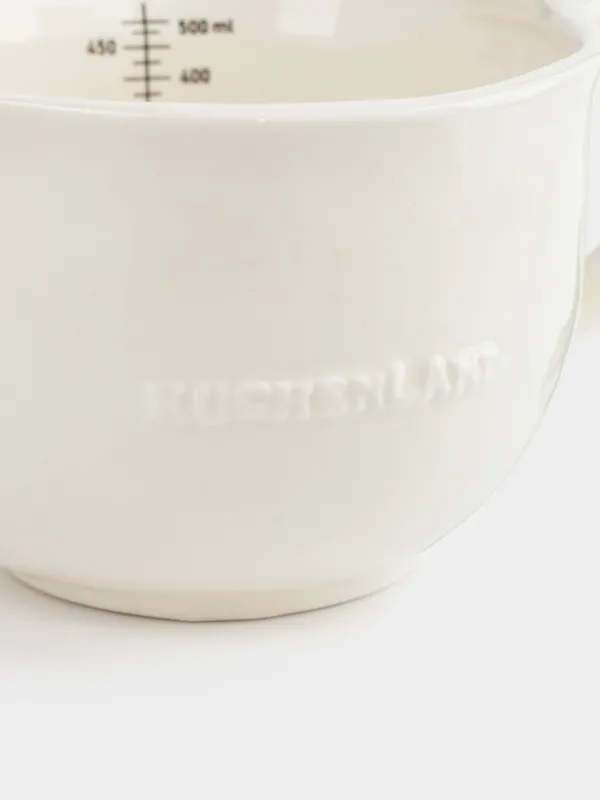 Measuring cup, 500 ml, ceramic, milky beige, speckled, Ceramo speckled, image-4