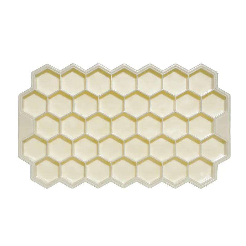 Ice and chocolate mold, 20 cm, 24 compartments, silicone, milky, Honeycomb, Honey