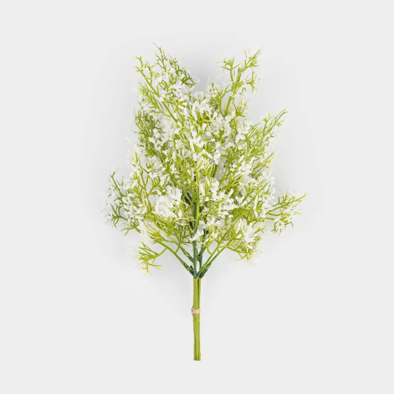 Decorative bouquet, 34 cm, plastic / paper, White flowers, Flower garden