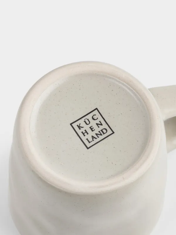 Mug, 280 ml, ceramic, beige, Crumple creme, image-3