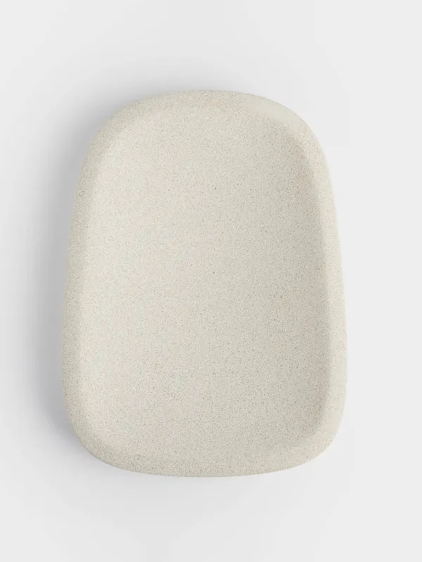 Soap dish, 14x10 cm, cement, rectangular, sand, Severe, image-2