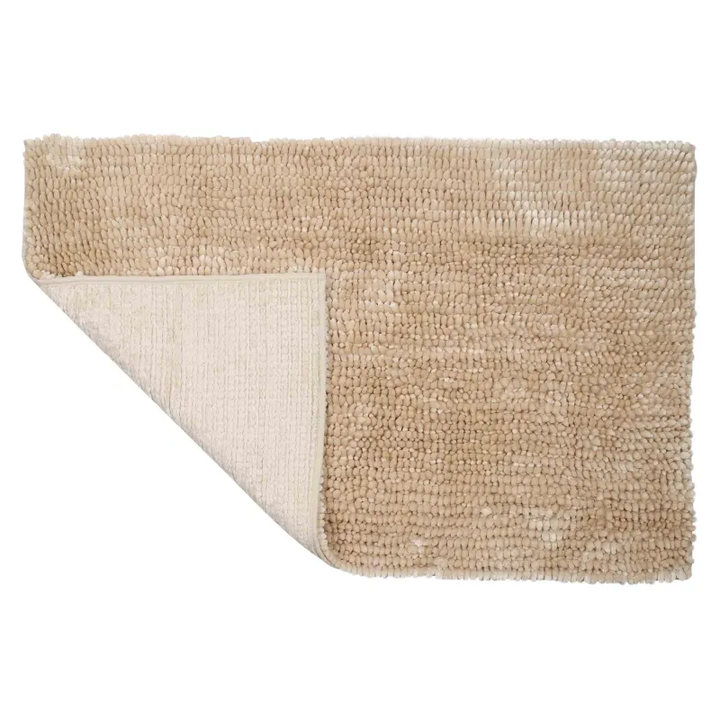 Mat, 65x100 cm, anti-slip, polyester, beige, Fluff, image-1