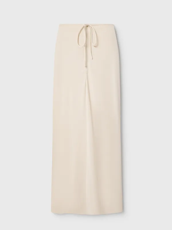 Women's skirt, maxi, size L, with an assembly, viscose / polyester, graphite, Ametina, image-6