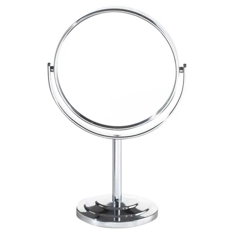 Table mirror, 22 cm, double-sided, on a leg, steel, round, Fantastic, image-1