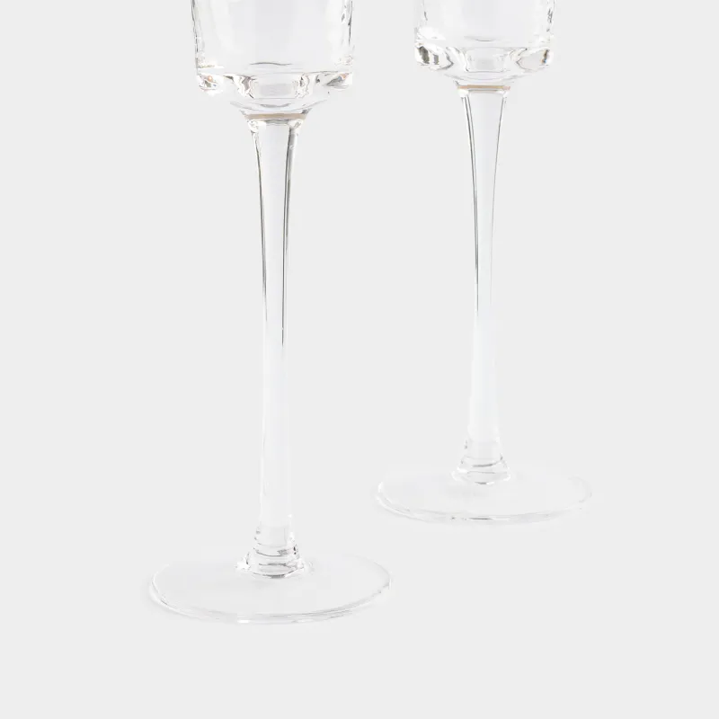 Drinking glass, 160 ml, 2 pcs, glass, with golden edging, Ripply gold, image-3