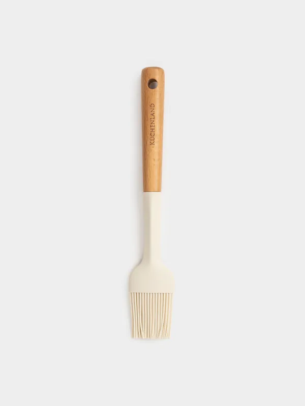 Pasrty brush, 23 cm, silicone/wood, milky, Legerity, image-0