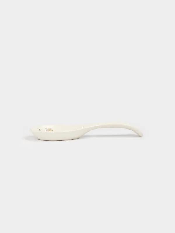 Spoon stand, 25 cm, ceramic, milky, Flowers, Florin, image-3
