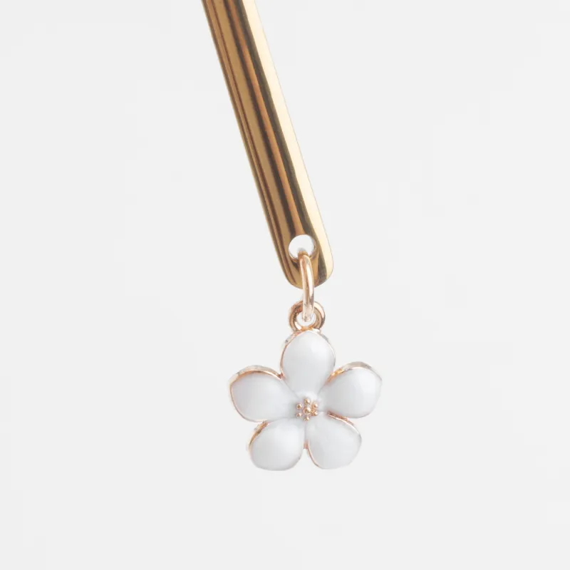 Dessert spoon, 14 cm, 2 pcs, steel, golden, Flower, Bloome, image-3