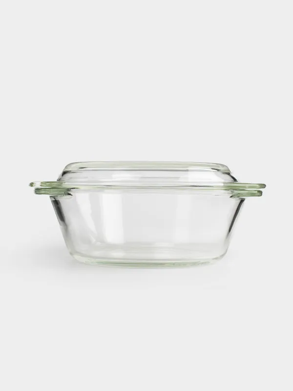 Baking dish, 17 cm, 1 L, with lid, glass T, round, Cook, image-1