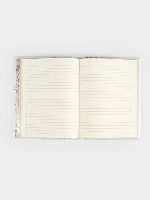 Notepad for notes, 15x20 cm, 80 l, with glitter, cardboard, Dreams, Stationery, image-1