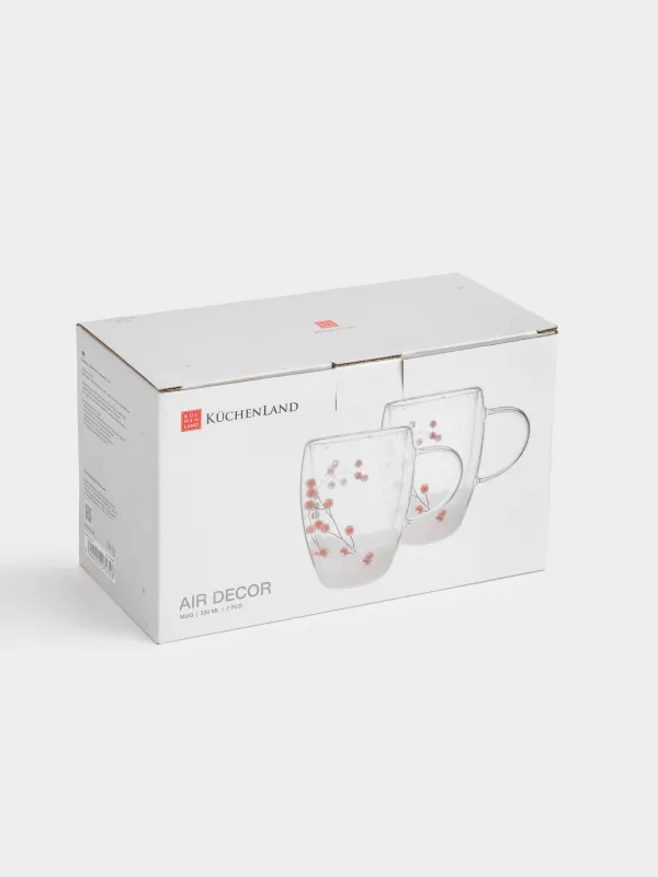 Mug, 330 ml, 2 pcs, glass B, with berries inside, Air decor, image-5