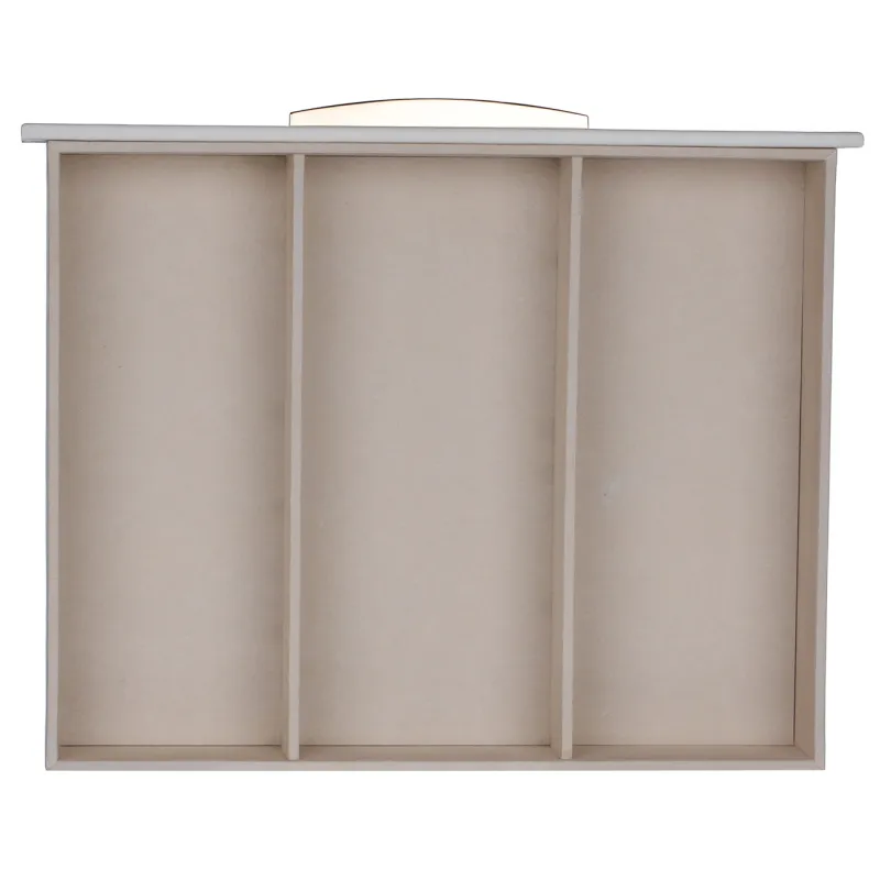 Jewelry box, 27х14 cm, PU leather / MDF, white, Premiere, image-3