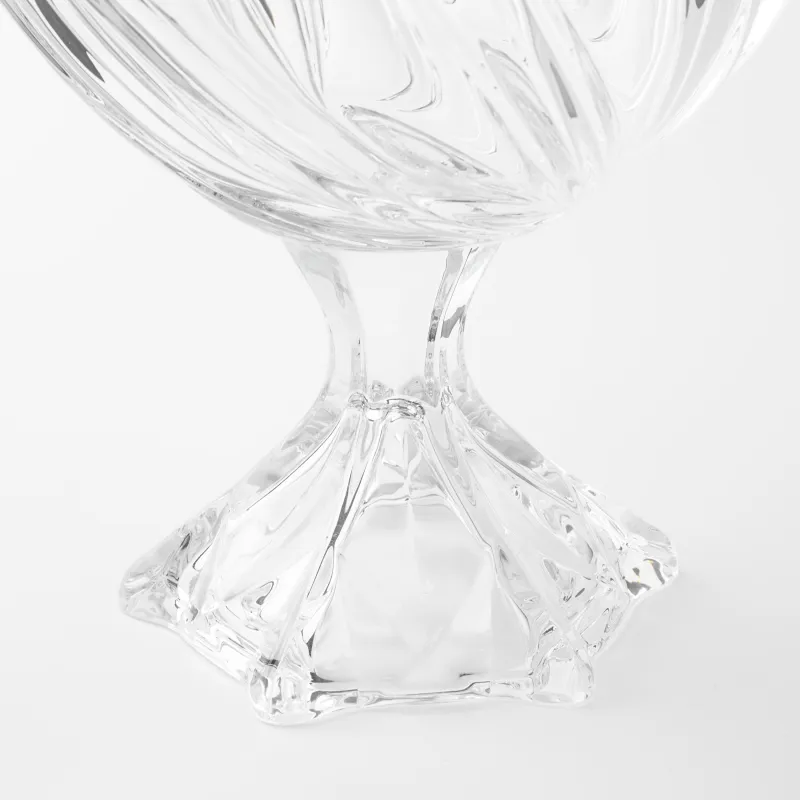 Fruit vase, 25x23 cm, on a leg, glass R, Torsido, image-3