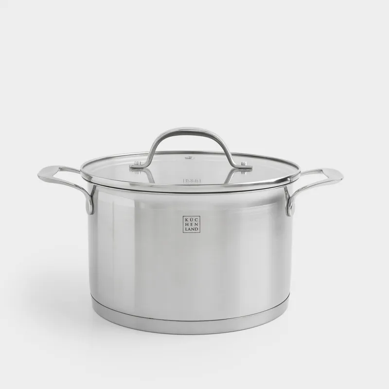 Pot with Lid, 20 cm, 3,8 l, Silver Stone