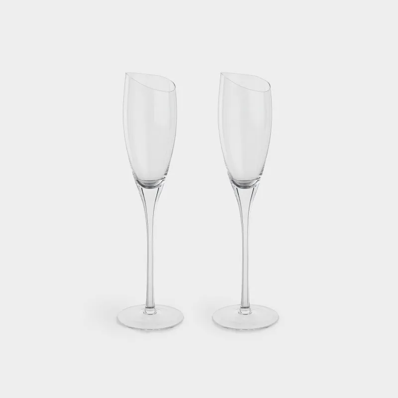 Drinking glass, 150 ml, 2 pcs, crystal glass, Charm L wavy
