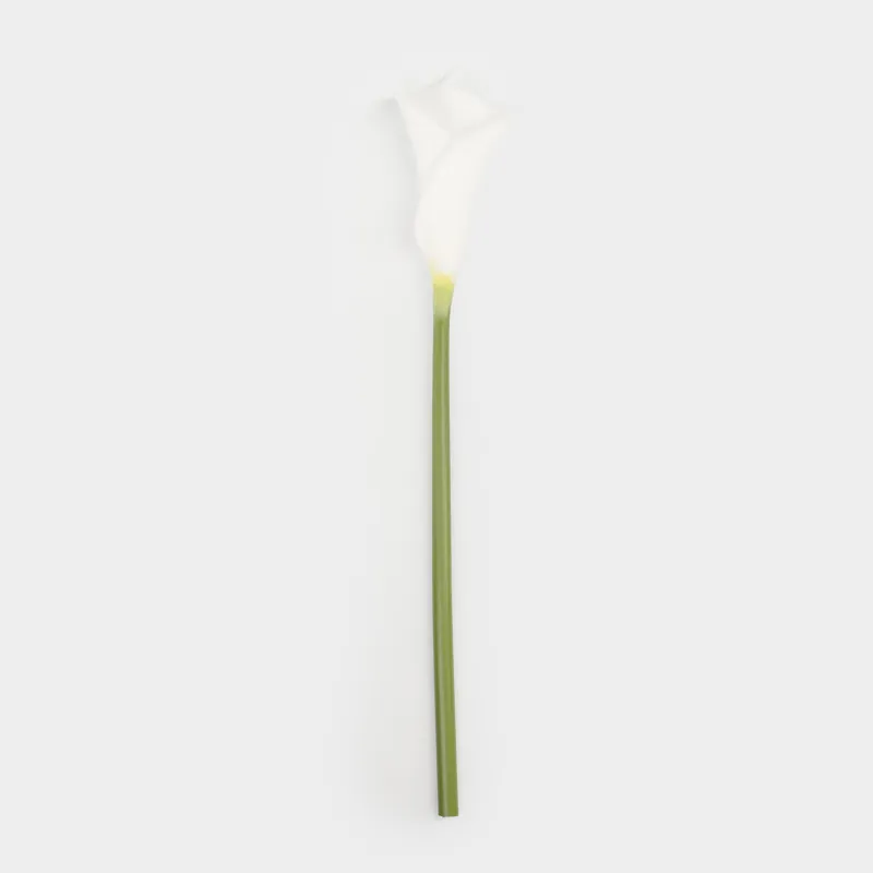 Artificial flower, 45 cm, polyurethane / PVC, White Calla, Flower garden