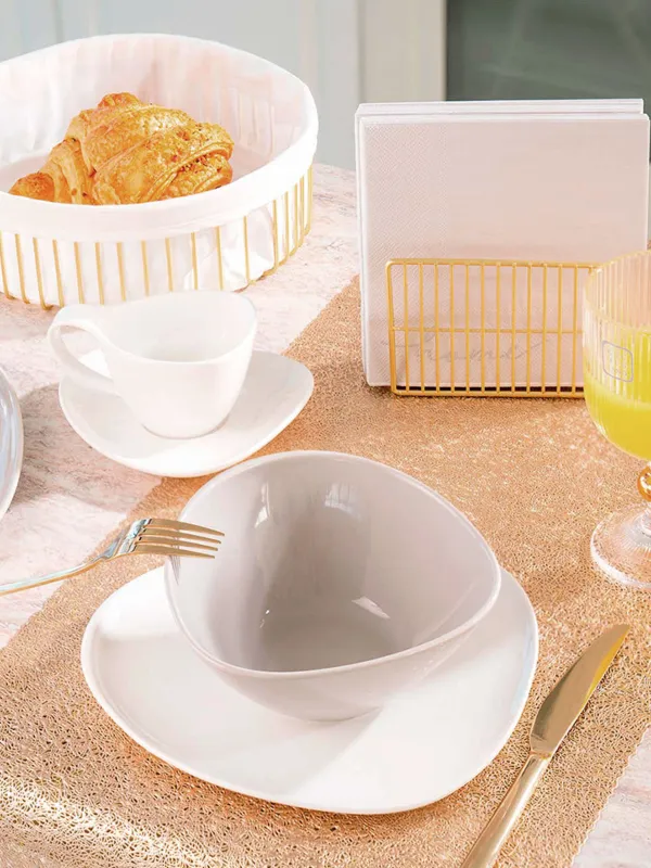 Dinner plate, 27x25 cm, porcelain P, white, Synergy, image-5