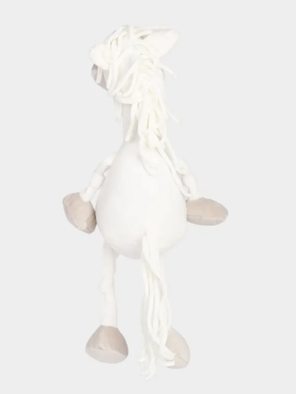 Toy, 45 cm, soft, polyester, white, Horse, Horse toy, image-2