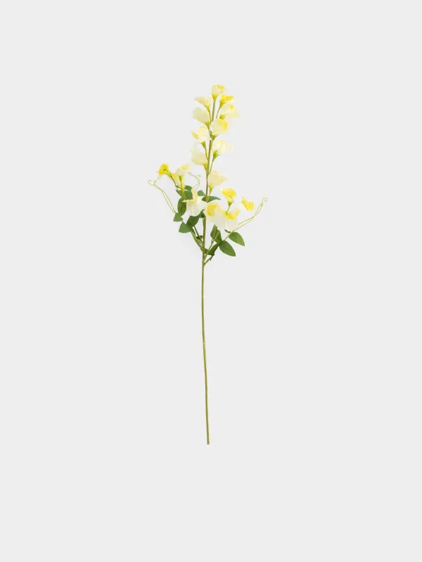Decorative branch, 70 cm, plastic / polyester, Yellow Lisianthus, Flower garden, image-0