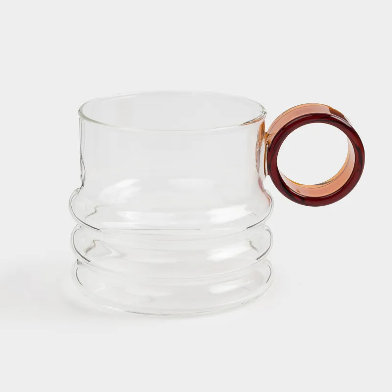 Mug, 230 ml, glass B, amber handle, Vesen