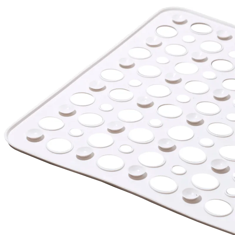 Bath/shower mat, 36x66 cm, anti-slip, rubber, rectangular, white, Polka dot, image-2