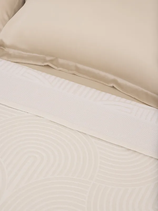 Bedspread, 220x240 cm, polyester / cotton, sand-beige, Arch, Arch, image-1