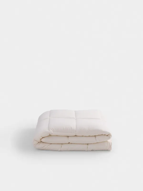 Blanket, 200x220 cm, microfiber / holofiber, beige / milky, Hollow fiber, image-1