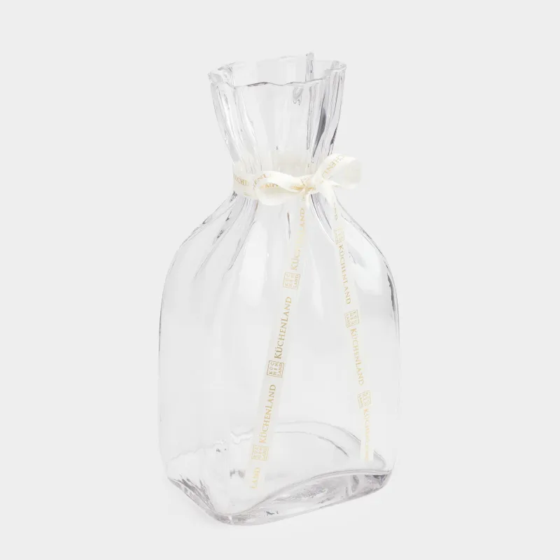 Flower vase, 29 cm, Glass, Crumpled effect, Crumple, image-2