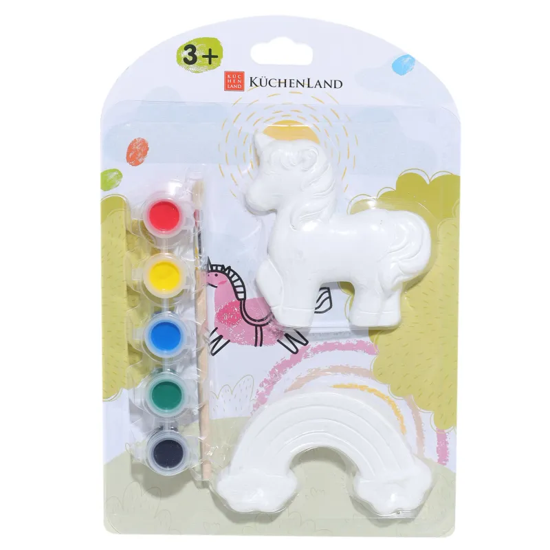 Creative kit, 2 pcs, painting, ceramics, Unicorn and Rainbow, Unicorn, image-3