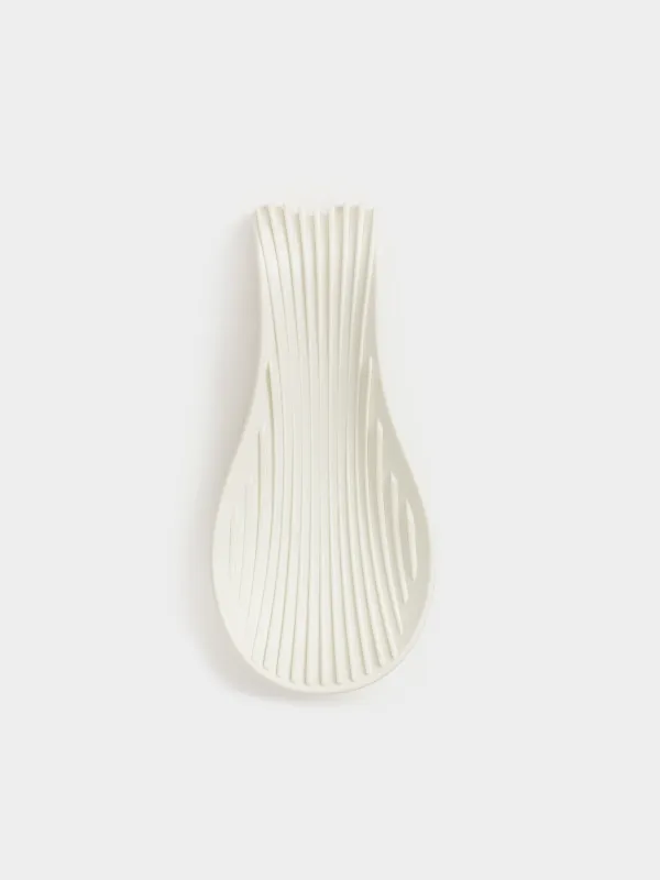 Spoon stand, 23 cm, silicone, beige, Wavelet, image-0