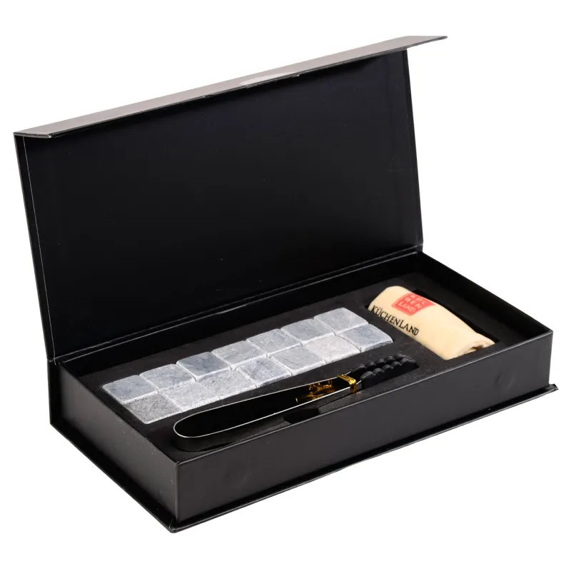 Set of beverage cooling cubes, 16 pr, with tongs, steatite / steel, BAR, image-0