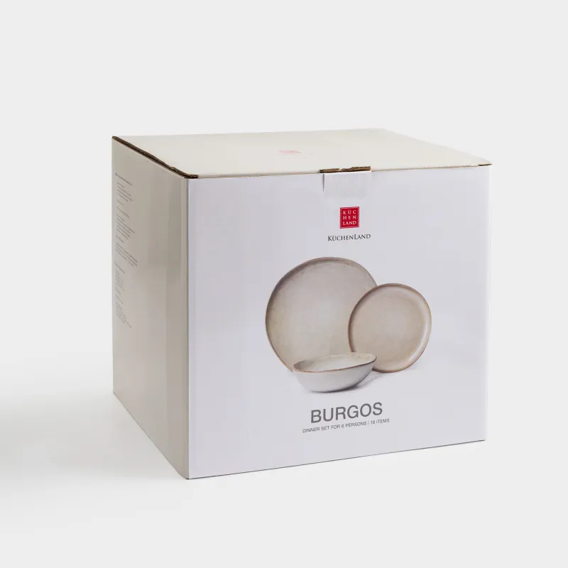 Dining set, 6 pers, 18 items, ceramic, beige, Burgos, image-7