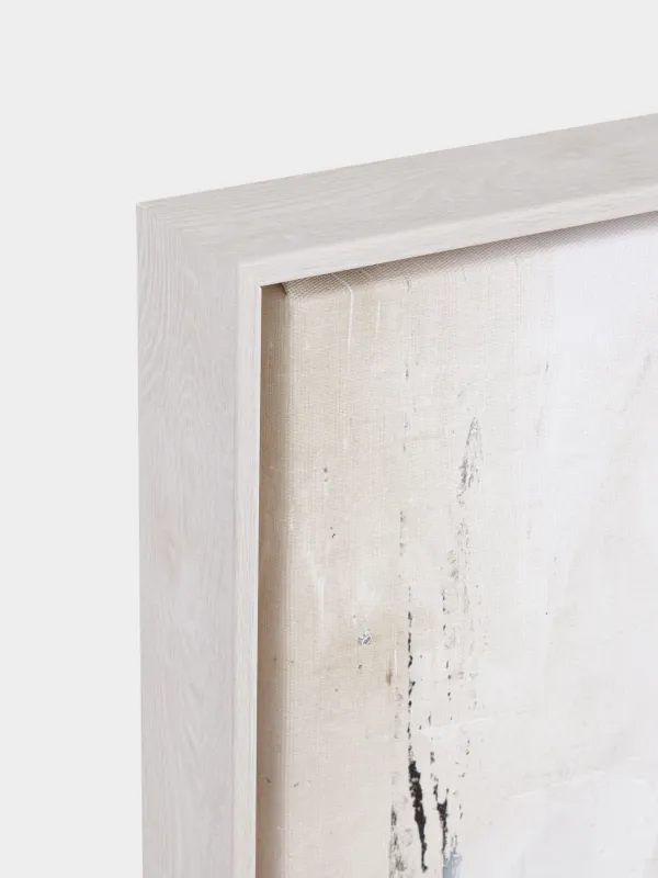 Framed painting, 62x92 cm, canvas, grey-black, Strokes, Abstract, image-2