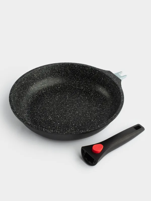 Frying pan, 28 cm, removable handle, coated, aluminum, Solution Red 2, image-9