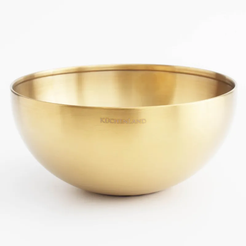 Bowl, 1,8 l, steel, golden, Classic gold