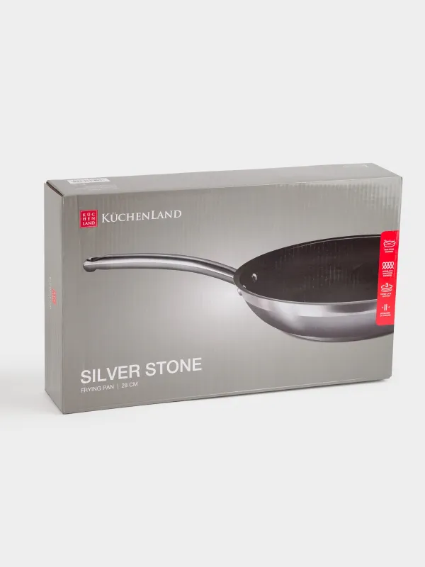 Frying pan, 28 cm, coated, steel, Silver Stone, image-8