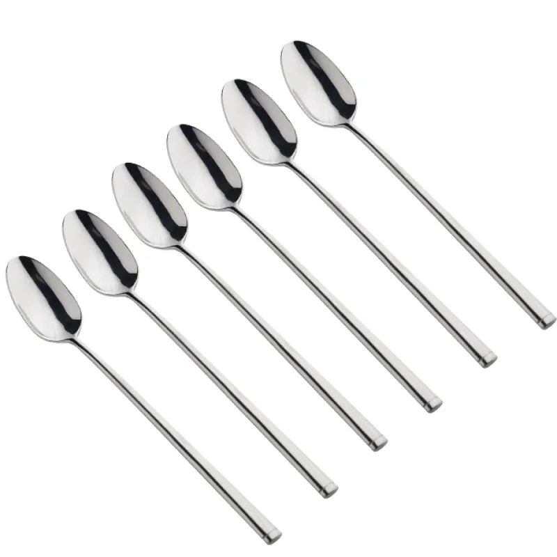 Tea spoon, 6 pcs, with long handle, steel, Madrid